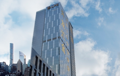 福州升龍集團樓體網格發(fā)光字工程